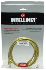 Intellinet Network Patch Cable, Cat5e, 2m, Yellow, CCA, U/UTP, PVC, RJ45, Gold Plated Contacts, Snagless, Booted, Lifetime Warranty