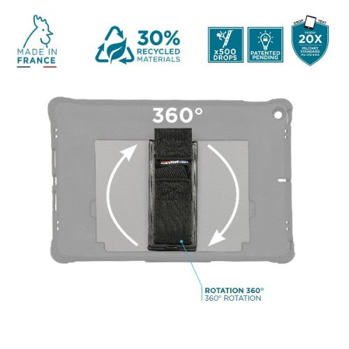 Mobilis PROTECH - Case + 360° handstrap + kickstand for iPad 11'' 2025 (11th gen) - iPad 10.9'' (10th gen)