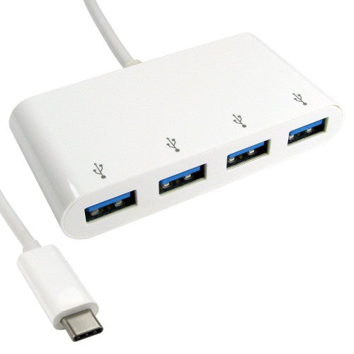 Cables Direct USB3C-HUB4BP interface hub USB 3.2 Gen 2 (3.1 Gen 2) Type-C 5000 Mbit/s White