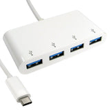Cables Direct USB3C-HUB4BP interface hub USB 3.2 Gen 2 (3.1 Gen 2) Type-C 5000 Mbit/s White