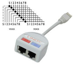 Lindy UTP Y Adapter networking cable Grey