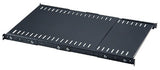 Intellinet 19" Fixed Extending Shelf, 1U Extending Fixed Shelf, 550mm to 1000mm, Steel, Max 45kg, Black, Three Year Warranty