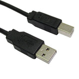 Cables Direct 3m USB 2.0 USB cable USB A USB B Black