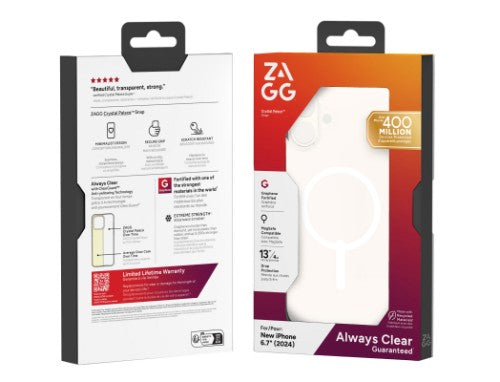 ZAGG Cases Crystal Palace Snap Apple iPhone 16 Plus Clear