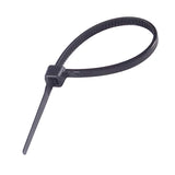 connektgear Plastic Cable Ties (High Tensile Strength) 300 x 4.8mm - Pack of 100 Black