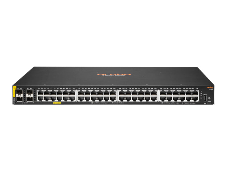 HPE 6100 48G Managed L2 Gigabit Ethernet (10/100/1000) Power over Ethernet (PoE) 1U  - Networking - HPE