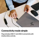 HP Poly Mission 425 Stereo USB Wired Headset Classic