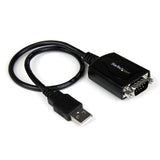 StarTech.com 1 ft USB to RS232 Serial DB9 Adapter Cable with COM Retention - TAA