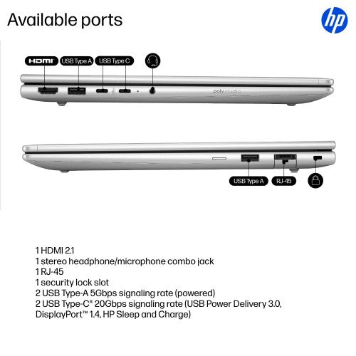 HP ProBook 4 G1iR Intel Core 7 150U Laptop 35.6 cm (14") WUXGA 16 GB DDR5-SDRAM 512 GB SSD Wi-Fi 6E (802.11ax) Windows 11 Pro Silver