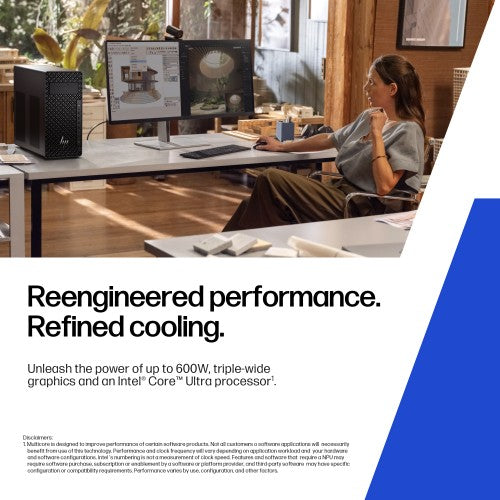 HP Z2 Tower G1i Intel Core Ultra 7 265 32 GB DDR5-SDRAM 1 TB SSD Windows 11 Pro Workstation AI Workstation, AI PC Black