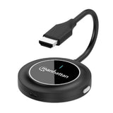 Manhattan 1080p Wireless HDMI Display Presentation Kit, 2-Piece Set with HDMI Receiver and HDMI Transmitter Dongle to Wirelessly Display a Video Signal from a Laptop/Tablet/Smartphone on an HDMI TV or Projector, Black