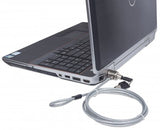 Manhattan Laptop Lock (Kensington) with two keys, Compatible with Kensington standard style locks, 1.5m cable, Anti theft, Strong steel cable - metal with clear PVC jacket, Notebook, Lifetime Warranty