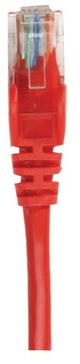 Intellinet Network Patch Cable, Cat5e, 0.25m, Red, CCA, SF/UTP, PVC, RJ45, Gold Plated Contacts, Snagless, Booted, Lifetime Warranty