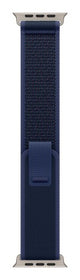 Apple 49mm Blue Trail Loop - M/L - Natural Titanium Finish