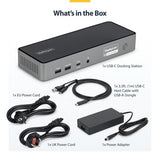 StarTech.com Triple-Monitor USB-C Docking Station, 140W Laptop Charging Dock for MacBook Pro and Windows, 4K 60Hz HDMI or DisplayPort, TAA