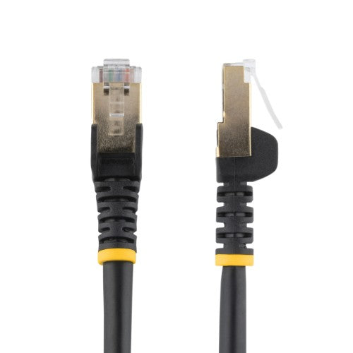 StarTech.com 2m CAT6a Ethernet Cable - 10 Gigabit Shielded Snagless RJ45 100W PoE Patch Cord - 10GbE STP Network Cable w/Strain Relief - Black Individually Tested/Wiring is UL Certified/TIA