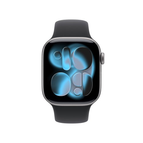 Apple Watch Series 11 GPS 42mm Space Grey Aluminium Case with Black Sport Band - S/M
