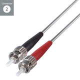 connektgear 1m Duplex Fibre Optic Multi-Mode Cable OM1 62.5/125 Micron MT to ST Grey 10-14 working days non cancellable non returnable