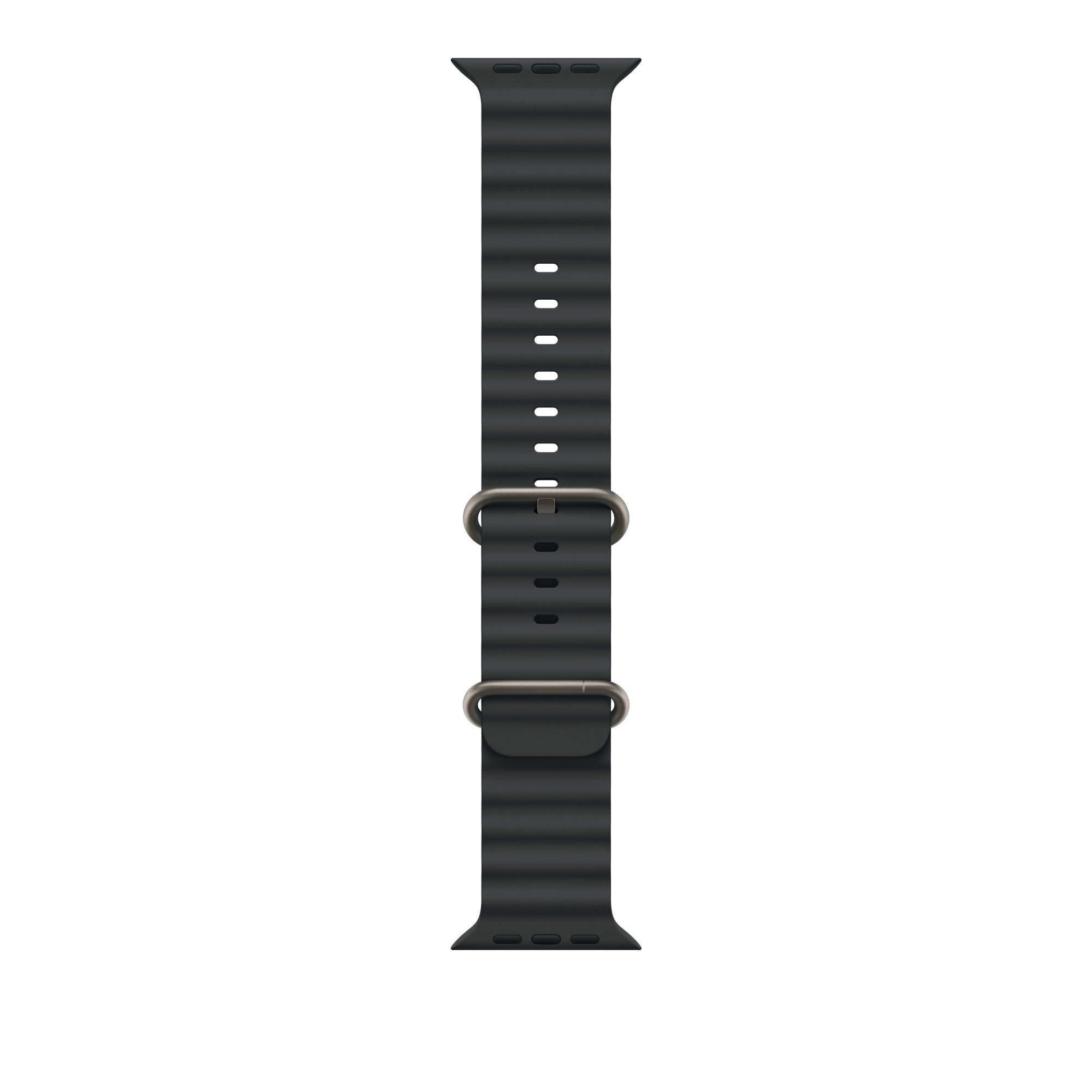 49mm Black Ocean Band - Natural Titanium Finish