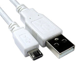 Cables Direct CDL-160WHT-1M USB cable USB 2.0 USB A Micro-USB B White