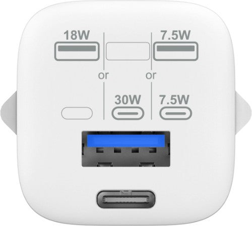 Vision TC-PUSBEU/30 mobile device charger Laptop, Smartphone, Tablet White AC Fast charging Indoor