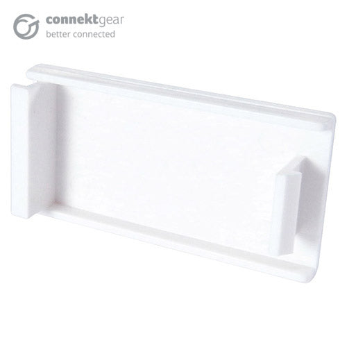 connektgear AV Snap-In Blanking Plate - 25 x 50mm - White  - Wiring Devices & Accessories - connektgear