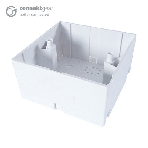 connektgear AV Single Back Box - 2 Module 45mm Deep - White  - Wiring Devices & Accessories - connektgear