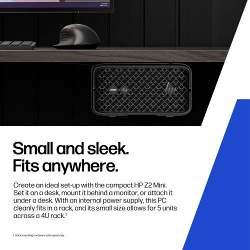 HP Z2 G1a Wolf Pro Security Edition Copilot+ PC AMD Ryzen AI Max PRO 390 64 GB LPDDR5x-SDRAM 1 TB SSD Windows 11 Pro Mini PC Workstation AI Workstation, AI PC Black