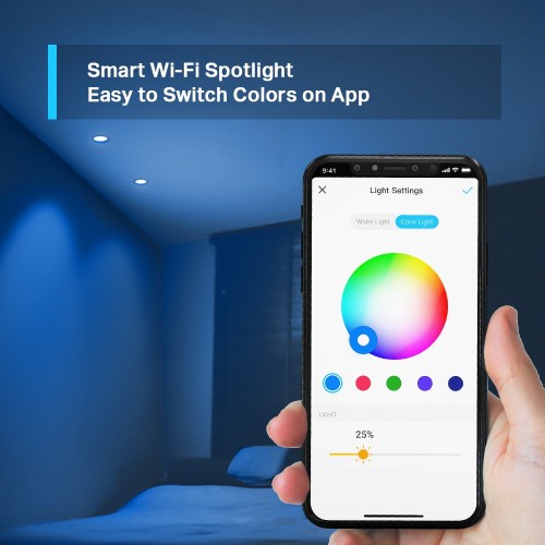 TP-Link Tapo Smart Wi-Fi Spotlight, Dimmable, 2-Pack