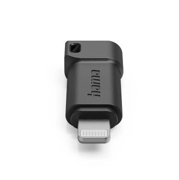 Hama USB-C Adapter to Apple Lightning Plug, MFI, black