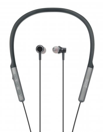 Manhattan Bluetooth In-Ear Headset with Neckband, Microphone, Integrated Controls, Sweatproof, Noise Isolating, 5 hour usage time, Max Range 10m, MicroSD Card slot, Bluetooth v5.0, USB-A charging cable included, Three Year Warranty