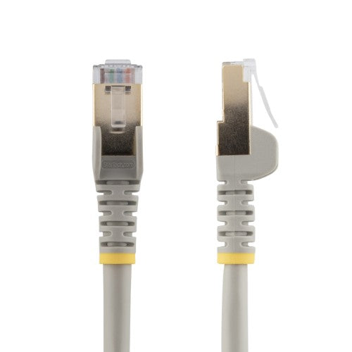 StarTech.com 5m CAT6a Ethernet Cable - 10 Gigabit Shielded Snagless RJ45 100W PoE Patch Cord - 10GbE STP Network Cable w/Strain Relief - Grey Individually Tested/Wiring is UL Certified/TIA