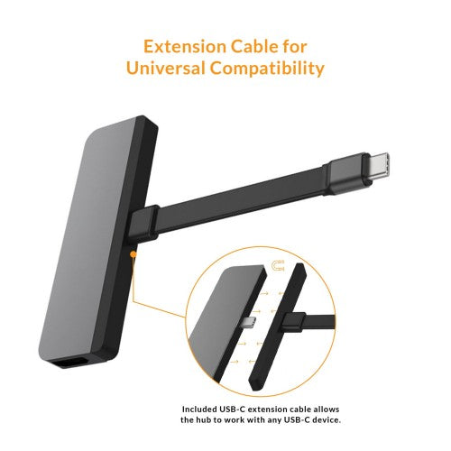 HYPER HD449 notebook dock/port replicator Grey