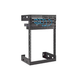 StarTech.com 15U 19" Wall Mount Network Rack - 12" Deep 2 Post Open Frame Server Room Rack for Data/AV/IT/Computer Equipment/Patch Panel with Cage Nuts & Screws 200lb Capacity, Black