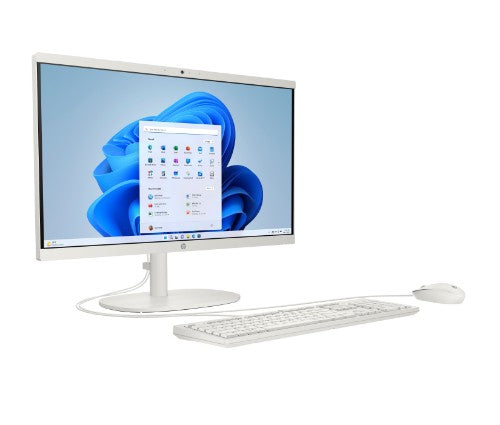 HP 22-dg0007na Intel® Celeron® N100 54.5 cm (21.4") 1920 x 1080 pixels All-in-One PC 8 GB DDR5-SDRAM 128 GB Flash Windows 11 Home Wi-Fi 6 (802.11ax) White