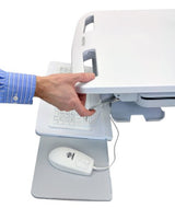 Ergotron StyleView EMR Cart with LCD Pivot, LiFe Powered, EU Aluminium, Grey, White Flat panel Multimedia cart