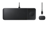 Samsung Wireless Charger Trio Headset, Smartphone, Smartwatch Black USB Wireless charging Fast charging Indoor