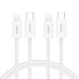 Belkin BoostCharge USB cable USB 2.0 USB C USB C/Lightning White