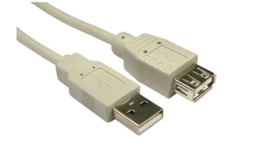 Cables Direct USB 2.0 A/F 5.0m USB cable 5 m USB A Beige