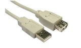 Cables Direct USB 2.0 A/F 5.0m USB cable 5 m USB A Beige