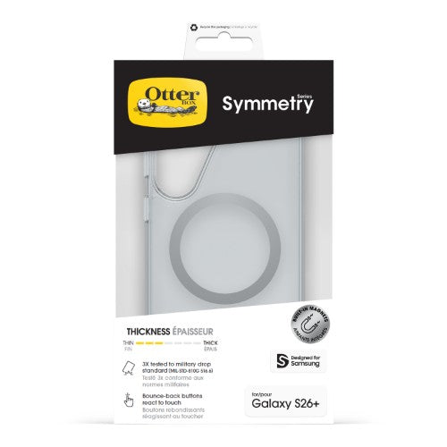 OtterBox Symmetry Clear Magnets Series for Samsung Galaxy S26+, transparent