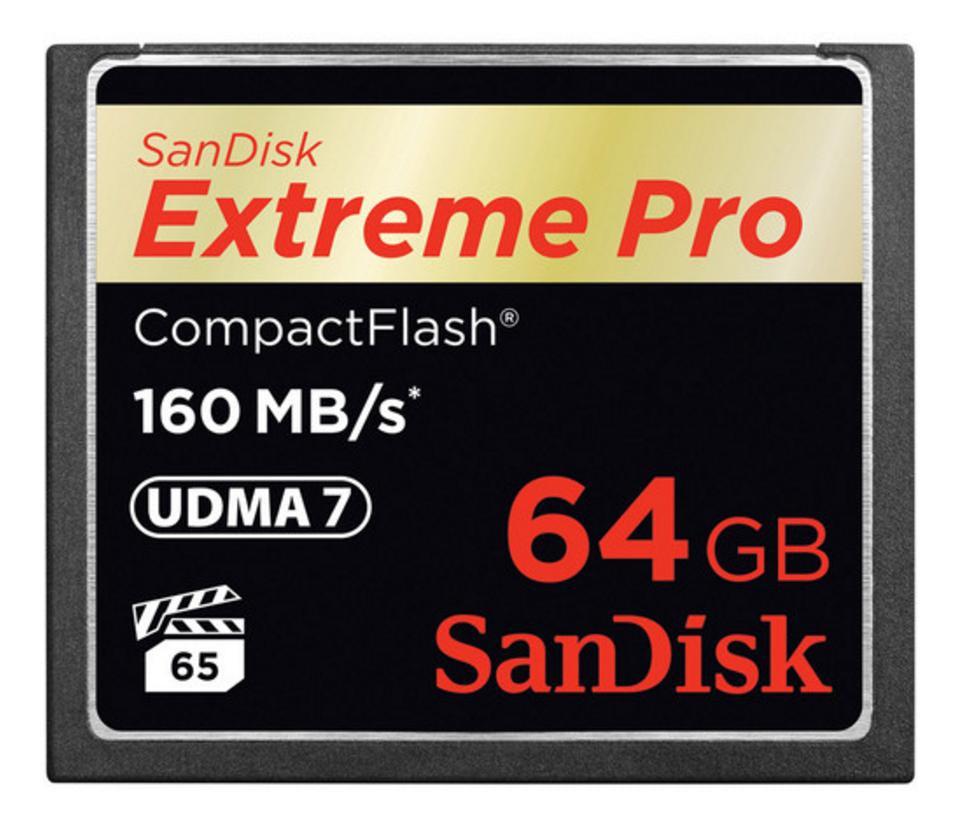 SanDisk 64GB Extreme Pro CF 160MB/s CompactFlash  - Data Storage - Sandisk