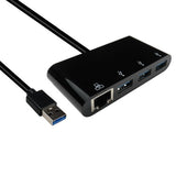 Cables Direct USB3-ETHGHUB-BK laptop dock/port replicator USB 3.2 Gen 1 (3.1 Gen 1) Type-A Black