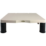 Fellowes Computer Monitor Stand with 3 Height Adjustments - Standard Monitor Riser with Cable Management - Ergonomic Adjustable Monitor Stand for Computers - Max Weight 27KG/Max Size 21" - Platinum