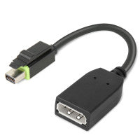 Lenovo 4X90Q93975 video cable adapter Mini DisplayPort DisplayPort Black