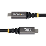 StarTech.com 50cm (1.6ft) USB4 Cable, 80Gbps, USB-IF Certified USB-C Cable, 240W PD, 8K 120Hz/4K 240Hz DP2.1 DP80, TPE Jacket, Thunderbolt 4 Compatible - Black USB-C Cord