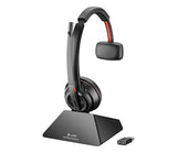 HP Poly Savi 8220 Stereo DECT 1880-1900 MHz Top +Charging Cradle