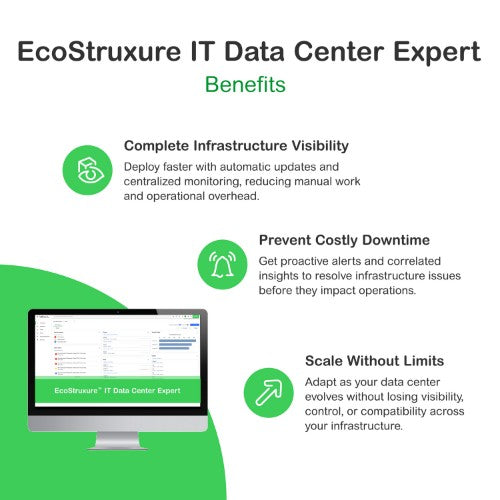APC Subscription, Ecostruxure IT Data Center Expert, 5 years, 100 nodes, Digital, Monitoring and management of Data Centers