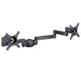Lindy Dual Adjustable LCD Arms for up to 12kg, Black