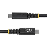 StarTech.com 2m (6ft) USB4 Cable, 20Gbps, USB-IF Certified USB-C Cable, 240W PD EPR, 4K 120Hz DP 1.4, TPE Jacket, Black USB-C Cord